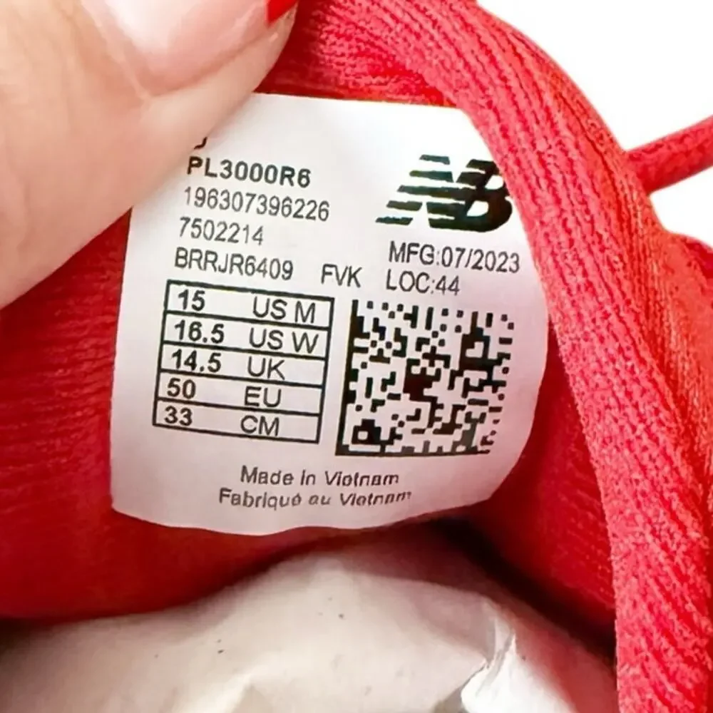 New Balance Men's Fresh Foam 3000 v6 Molded Baseball Cleats Red Size 15 PL3000R6